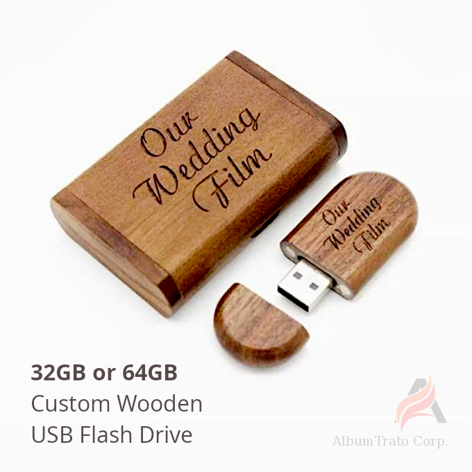 Custom Wooden USB Flash Drive, 32GB, 64GB High-Quality